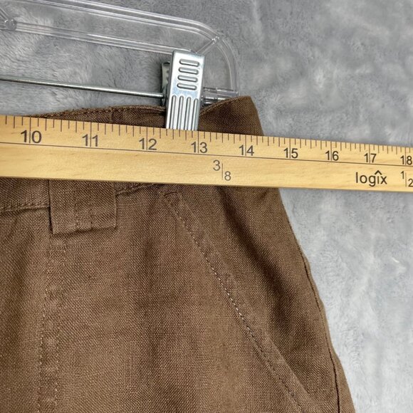 Eddie Bauer Mercer Fit Linen Bermuda Shorts‎ Womens 2 Brown Outdoor Summer - Picture 6 of 9